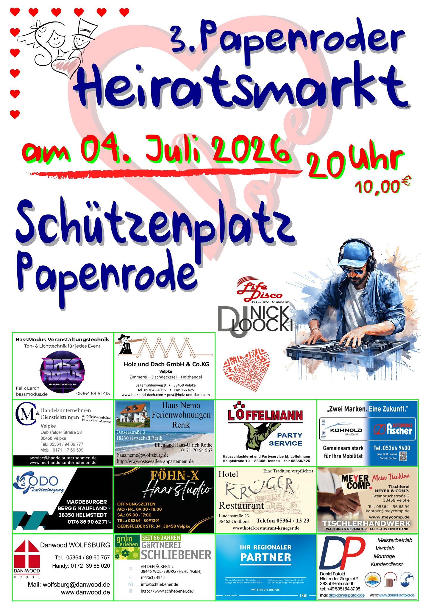 Plakat Papenroder Heiratsmarkt 2026